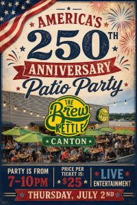 Celebratory event poster for Canton