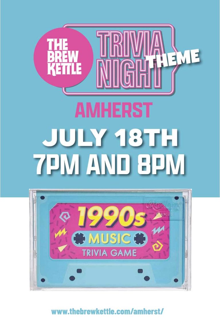 90's Music Trivia in Amherst in July