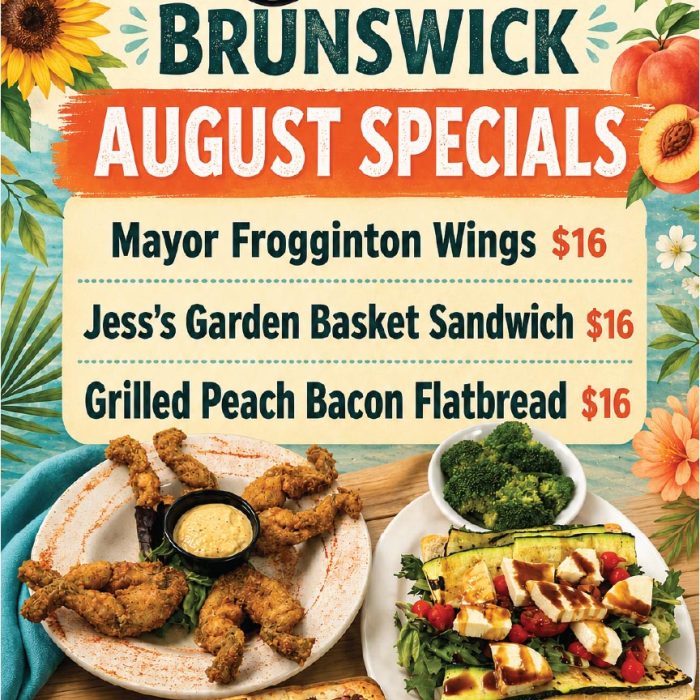 Menu for August specials at Brew Kettle