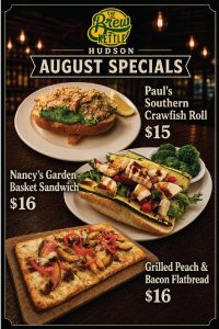 Three food specials with prices