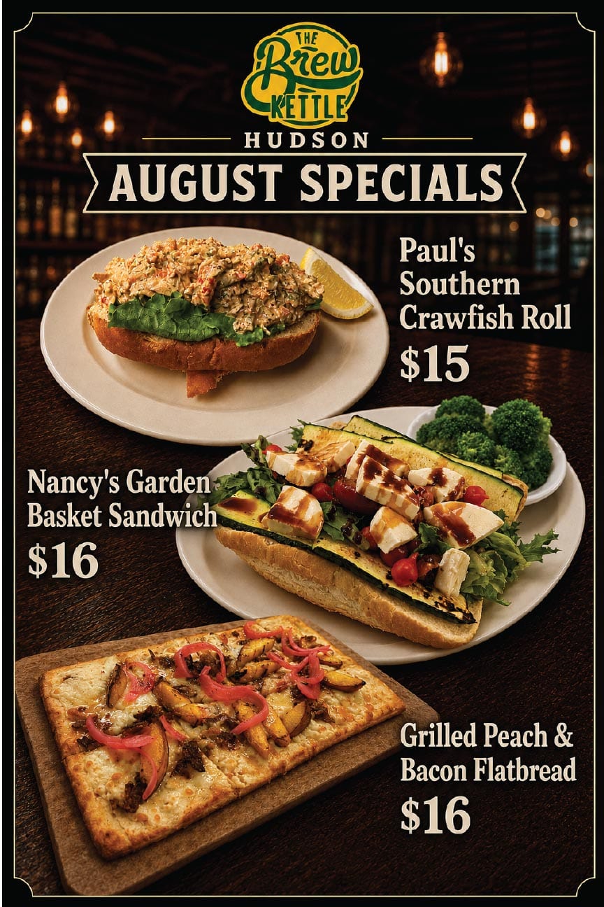 Three food specials with prices