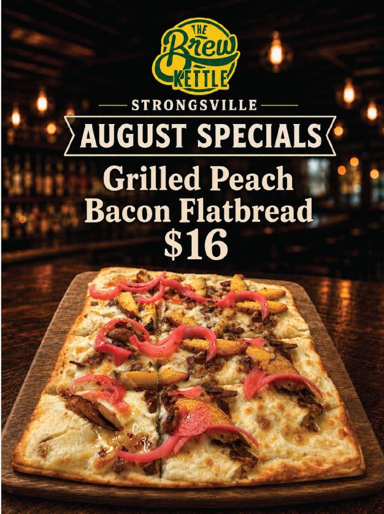 Grilled peach bacon flatbread special