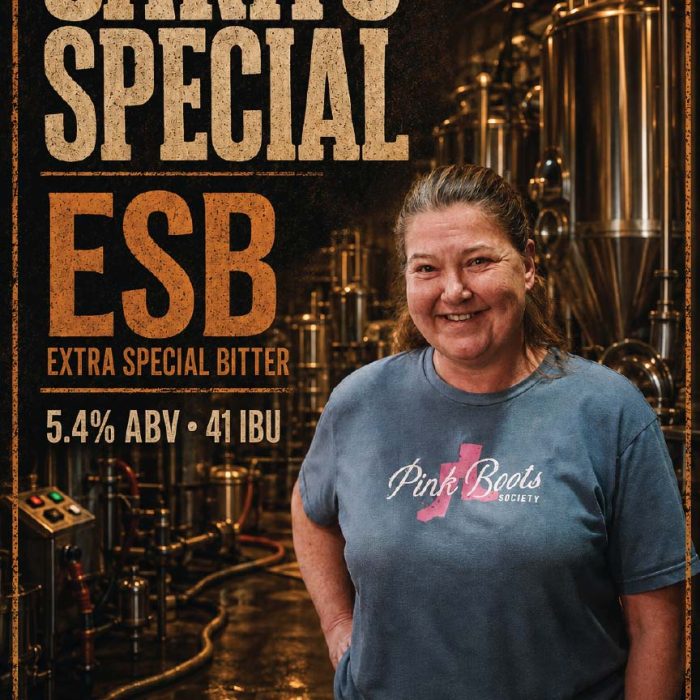Woman brewing beer in brewery