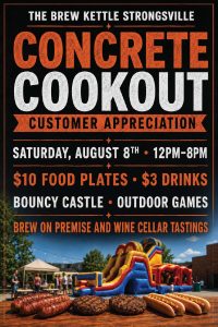 Outdoor cookout with games and food