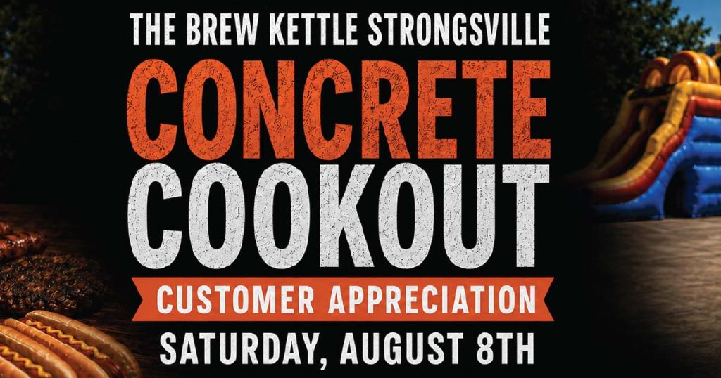 Event poster for customer appreciation cookout