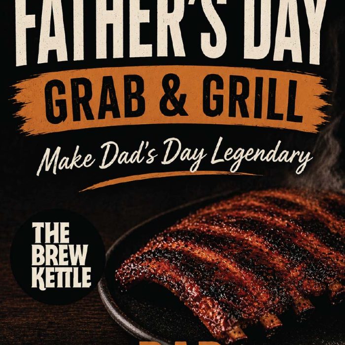 Father's Day BBQ promotion poster
