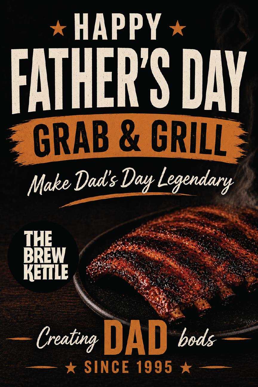 Father's Day BBQ promotion poster