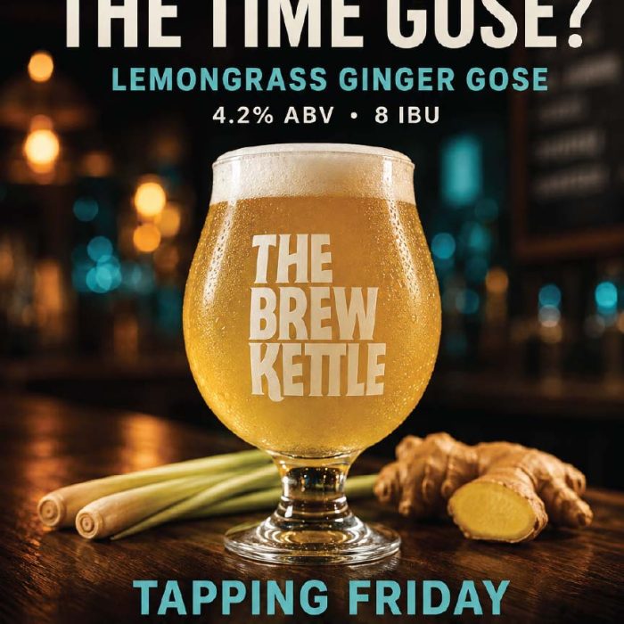 Beer advertisement for lemongrass ginger gose