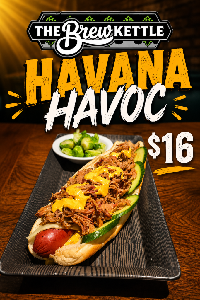 Large sandwich with pulled pork