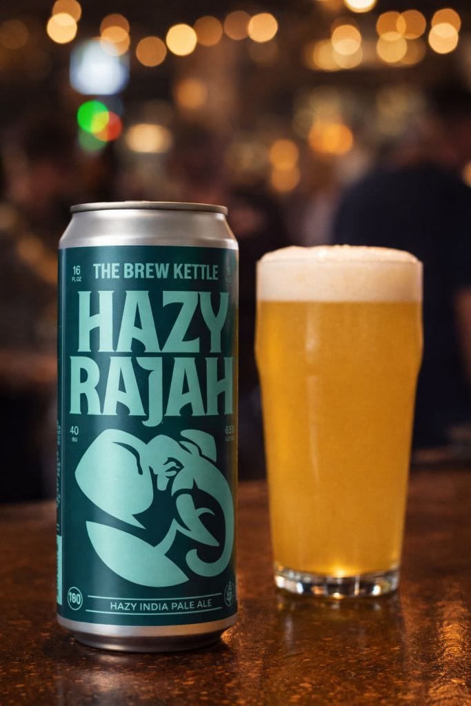 Hazy IPA on bar