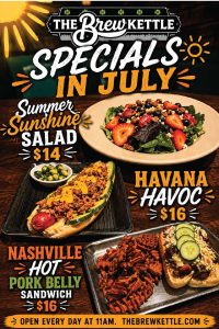 July food specials at The Brew Kettle