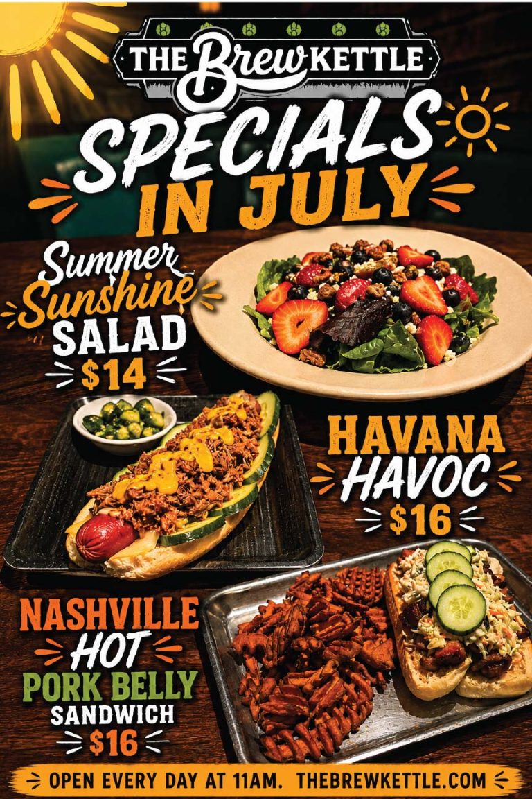 July food specials at The Brew Kettle