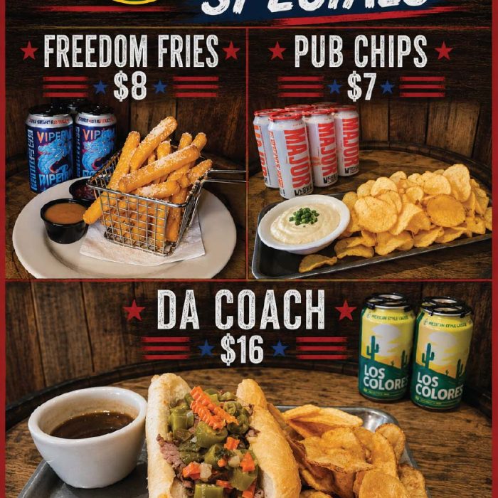 Food specials at The Brew Kettle