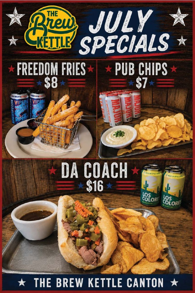 Food specials at The Brew Kettle
