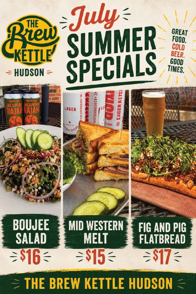 July specials at The Brew Kettle
