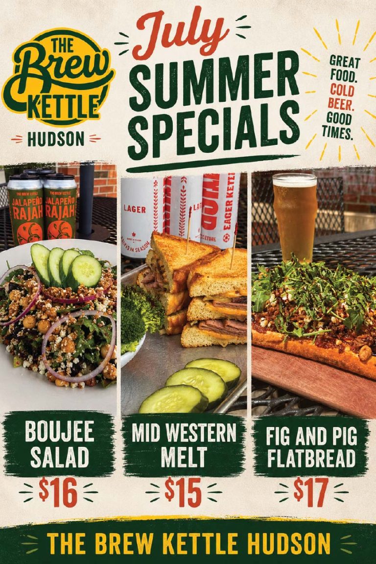 July specials at The Brew Kettle
