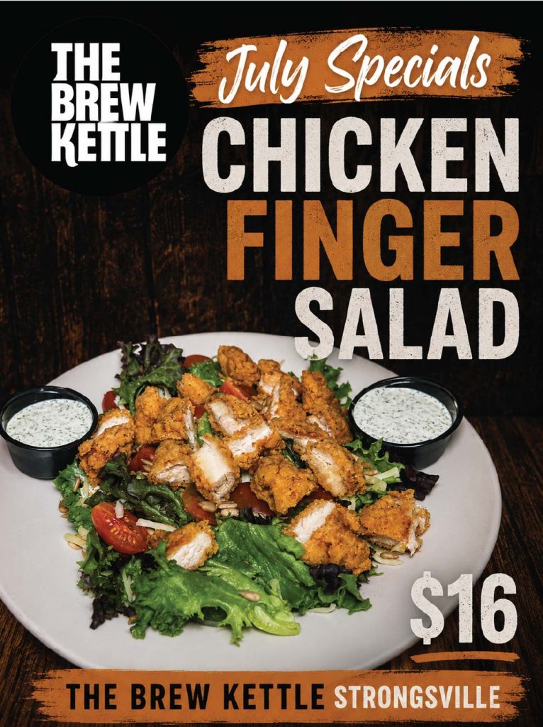 Chicken finger salad with dressing
