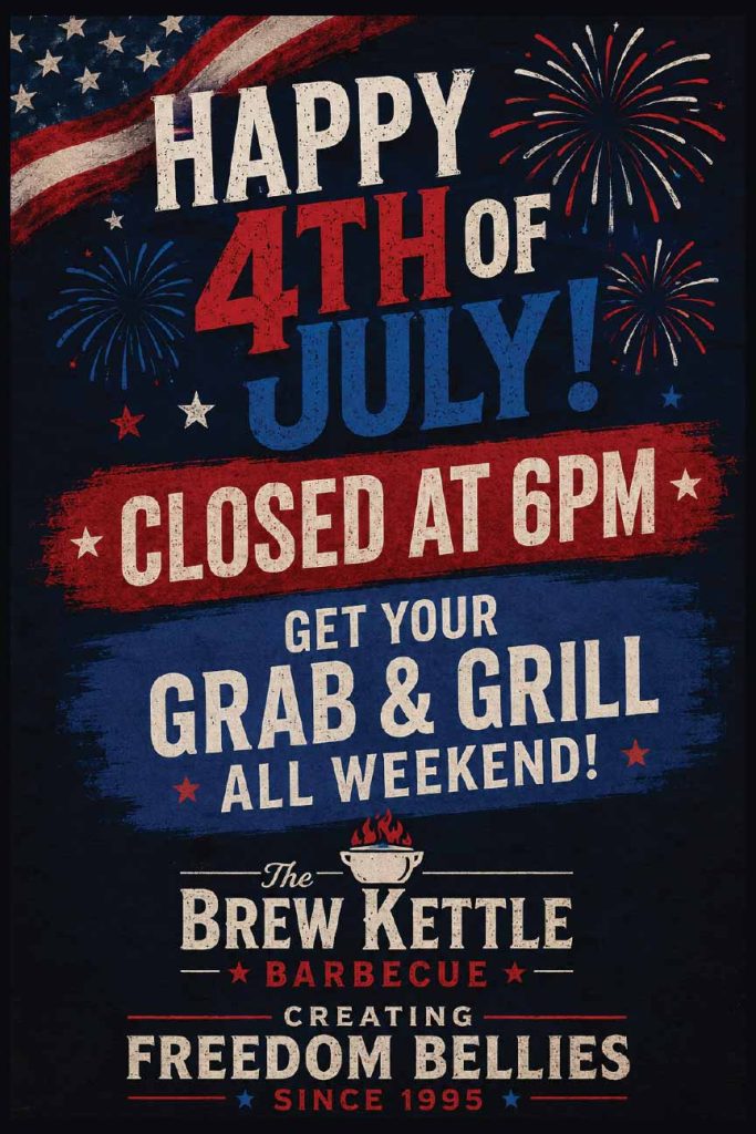 Fourth of July barbecue celebration announcement