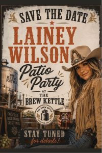 Lainey Wilson's patio party announcement