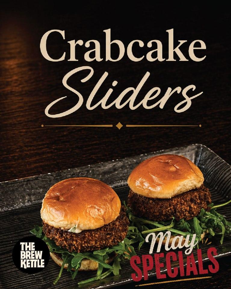 Crabcake sliders on a platter