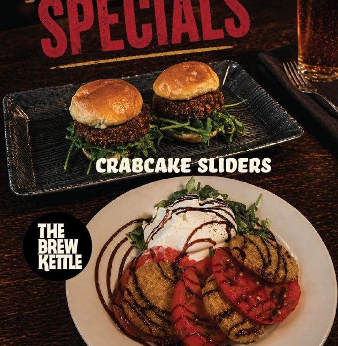 Crabcake sliders and tomato caprese