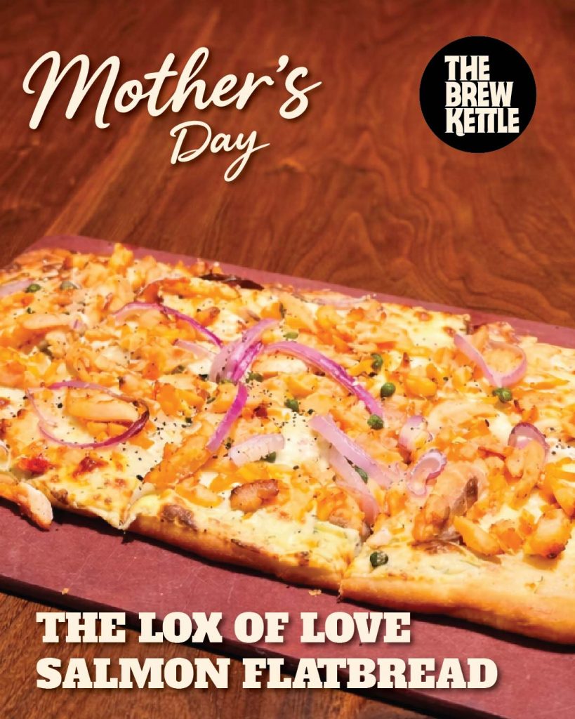 Salmon flatbread for Mother's Day celebration