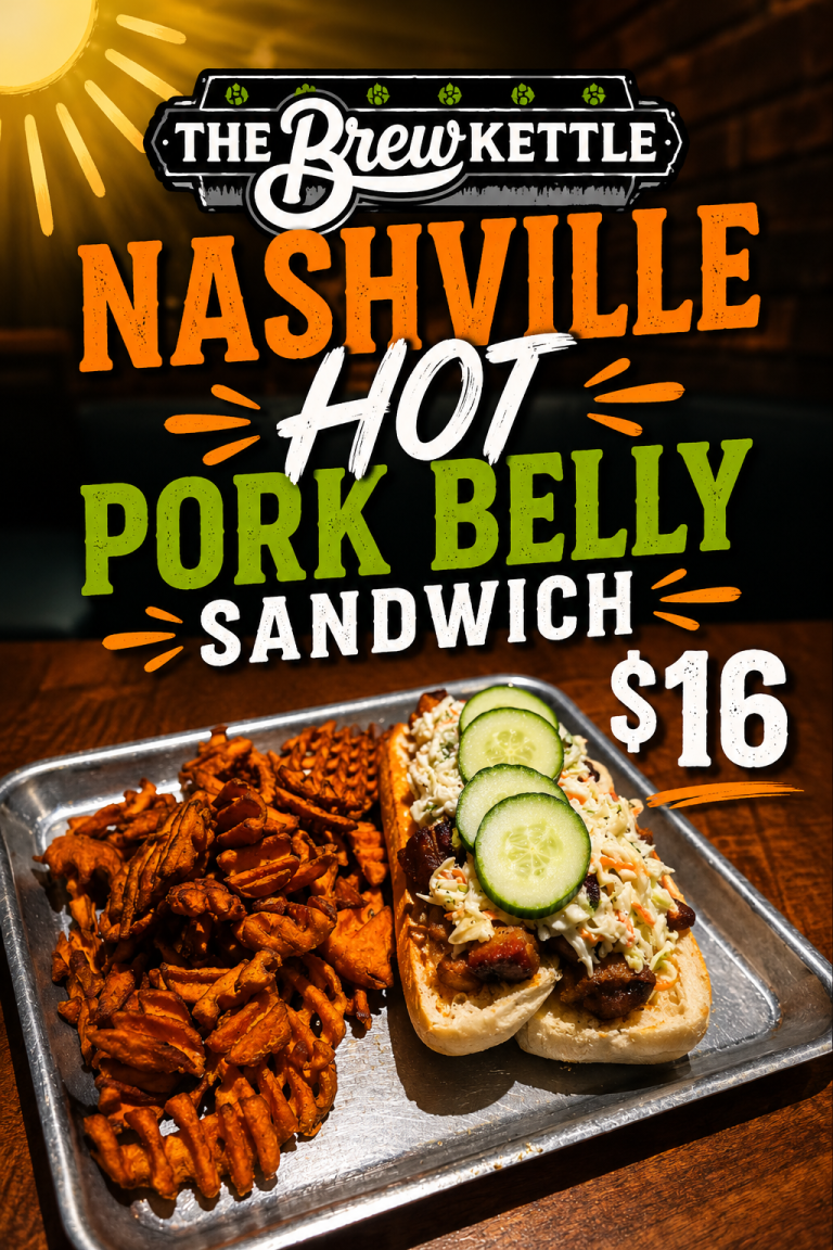 Pork belly sandwich with sweet potatoes