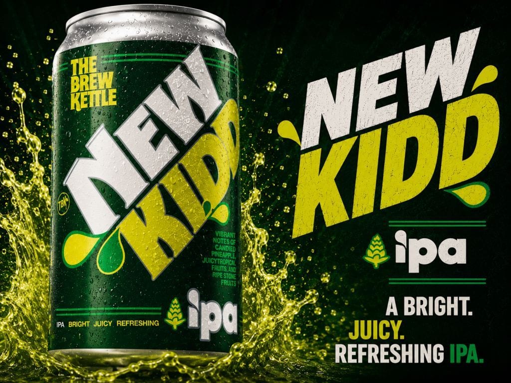 Bright, juicy IPA beer can design