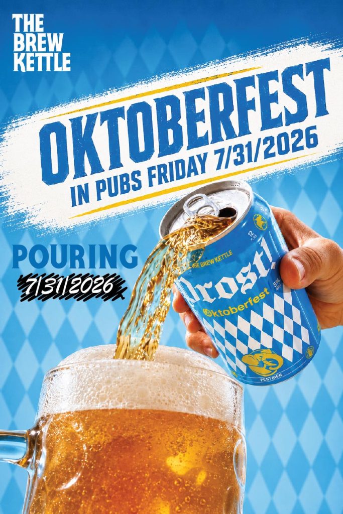 Beer pouring with festive background