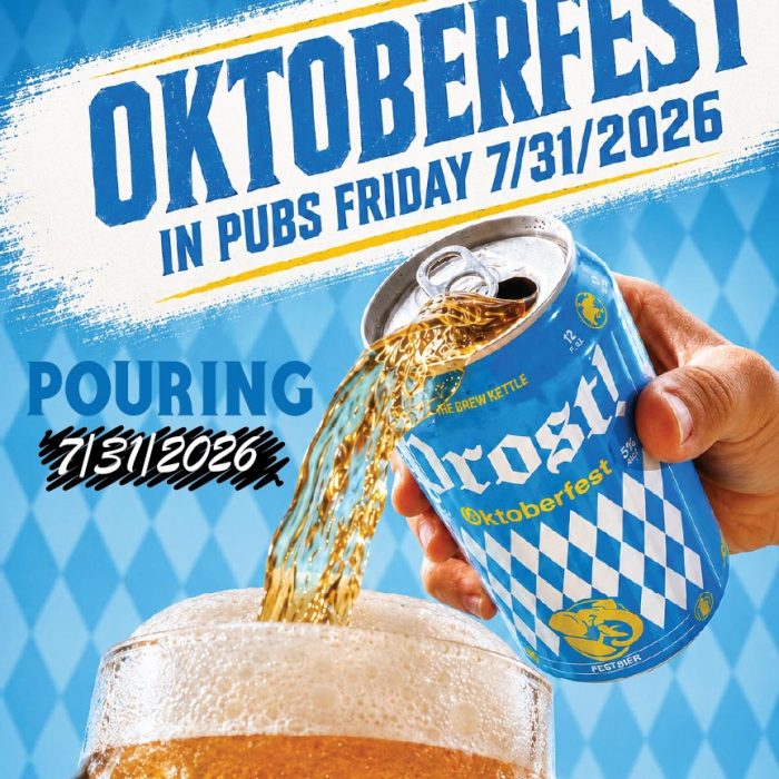 Beer pouring with festive background