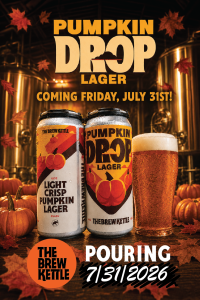 Beer promotion with pumpkins and cans