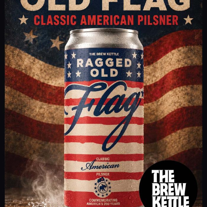 Beer can with patriotic design