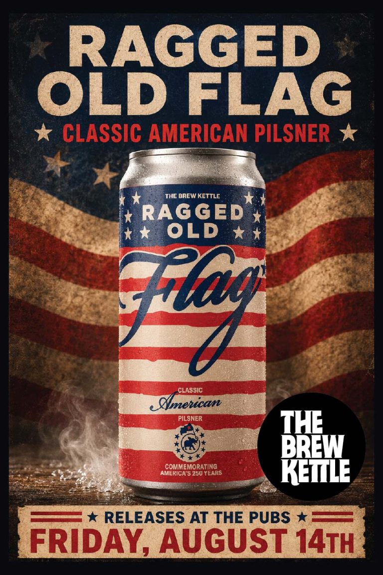 Beer can with patriotic design