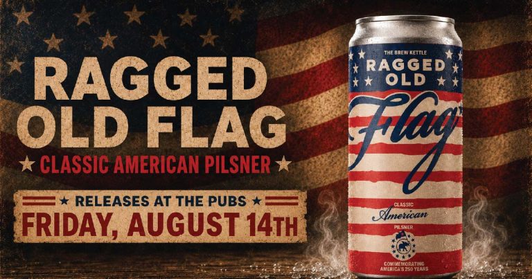 Beer can with patriotic design
