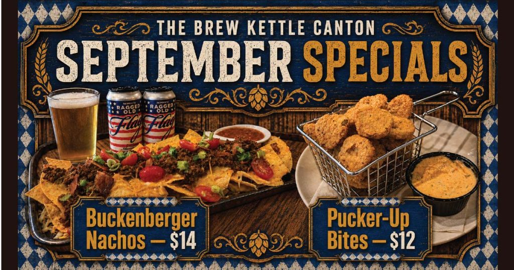 Food specials at Brew Kettle Canton