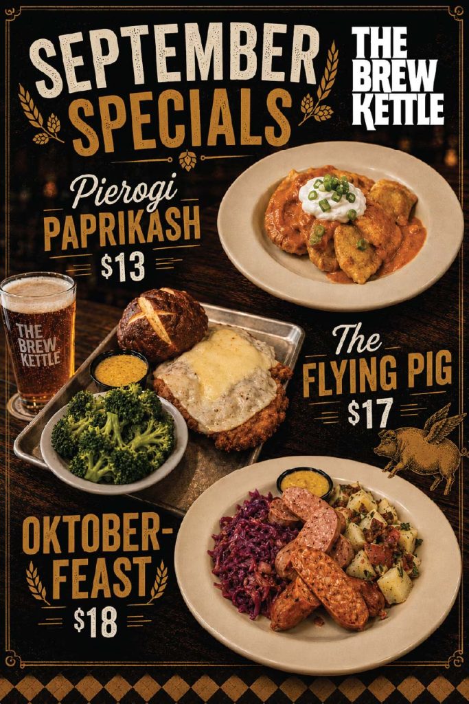 Food specials at The Brew Kettle