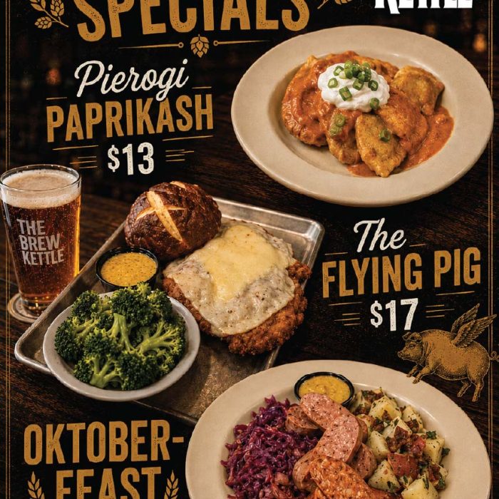 Food specials at The Brew Kettle