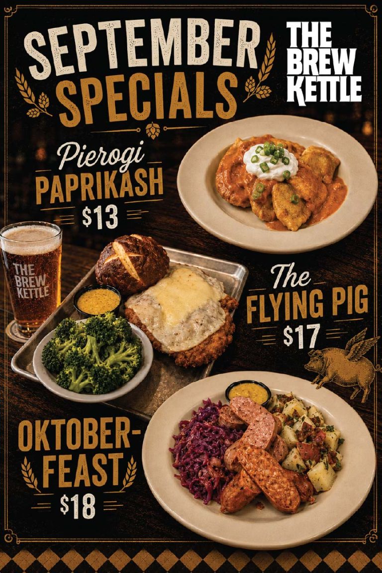 Food specials at The Brew Kettle