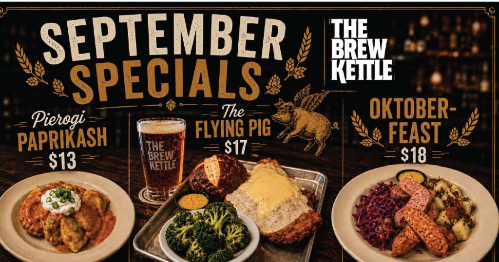 Food specials for September at Brew Kettle
