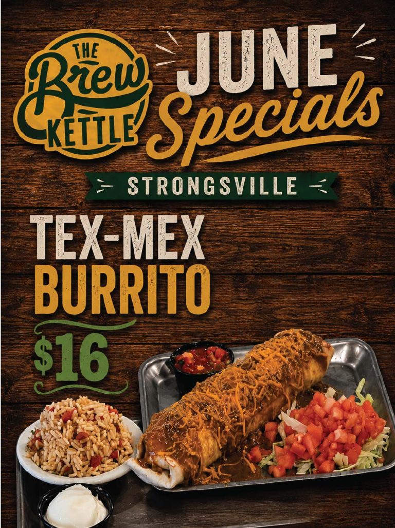 Tex-Mex burrito special advertisement