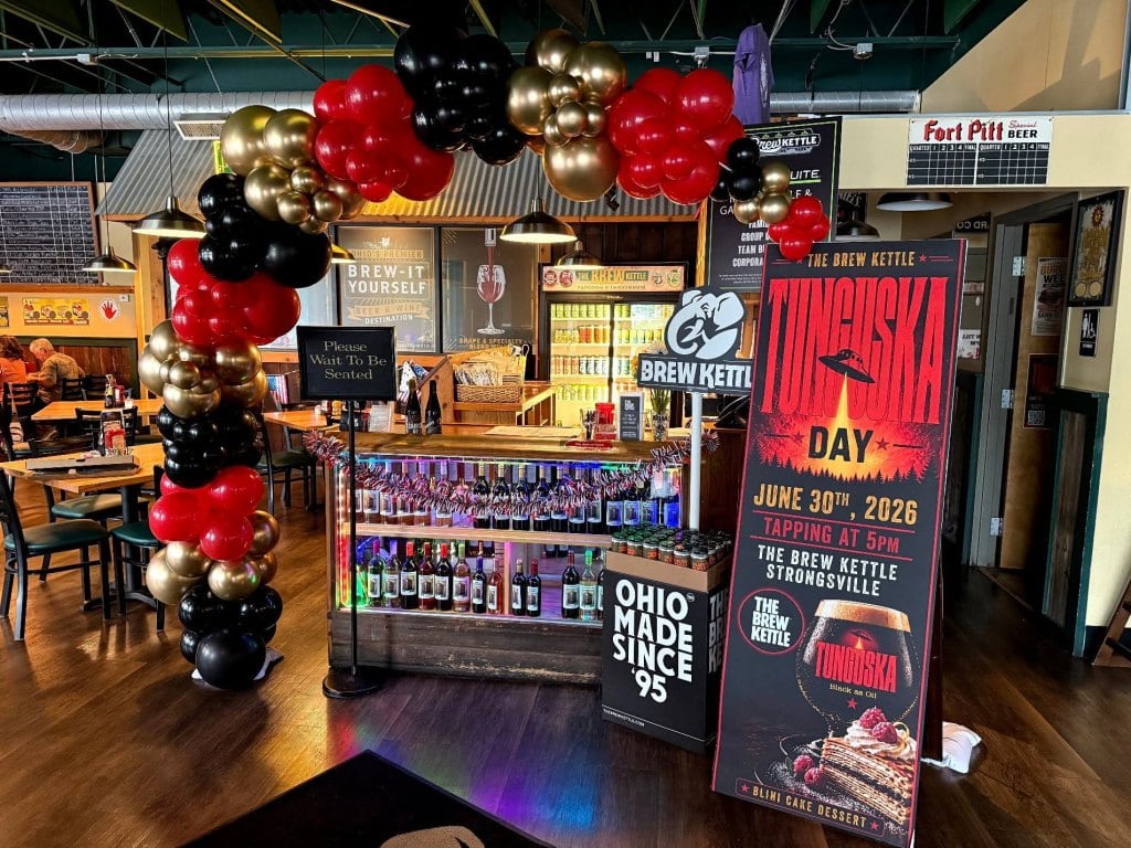 Tunguska Day Returns to The Brew Kettle Strongsville 1 Colorful balloons and event signage