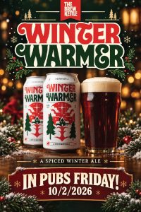 Winter ale promotion with festive design