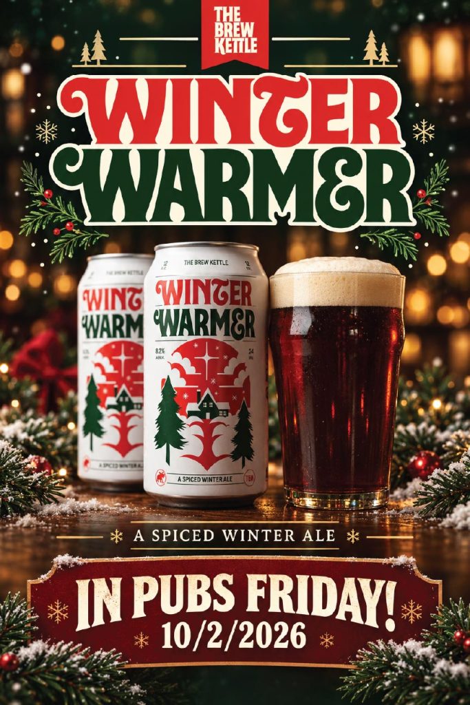 Winter ale promotion with festive design