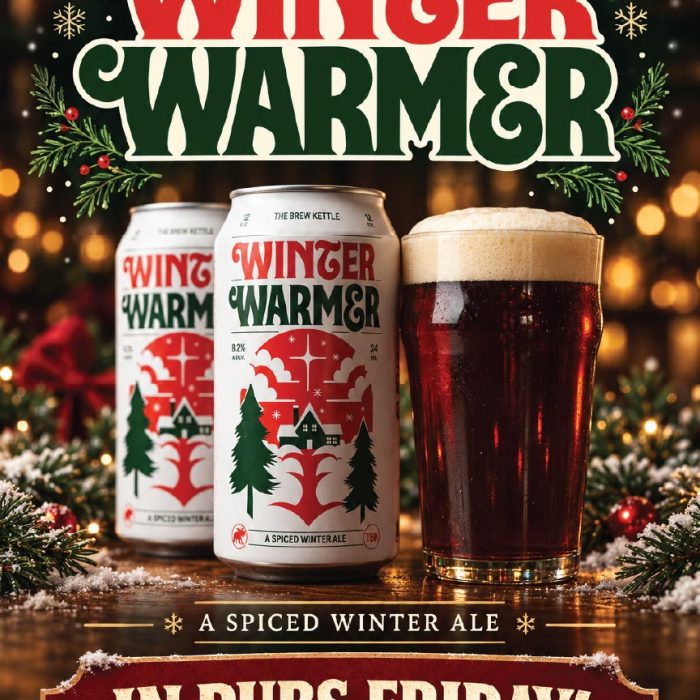 Winter ale promotion with festive design
