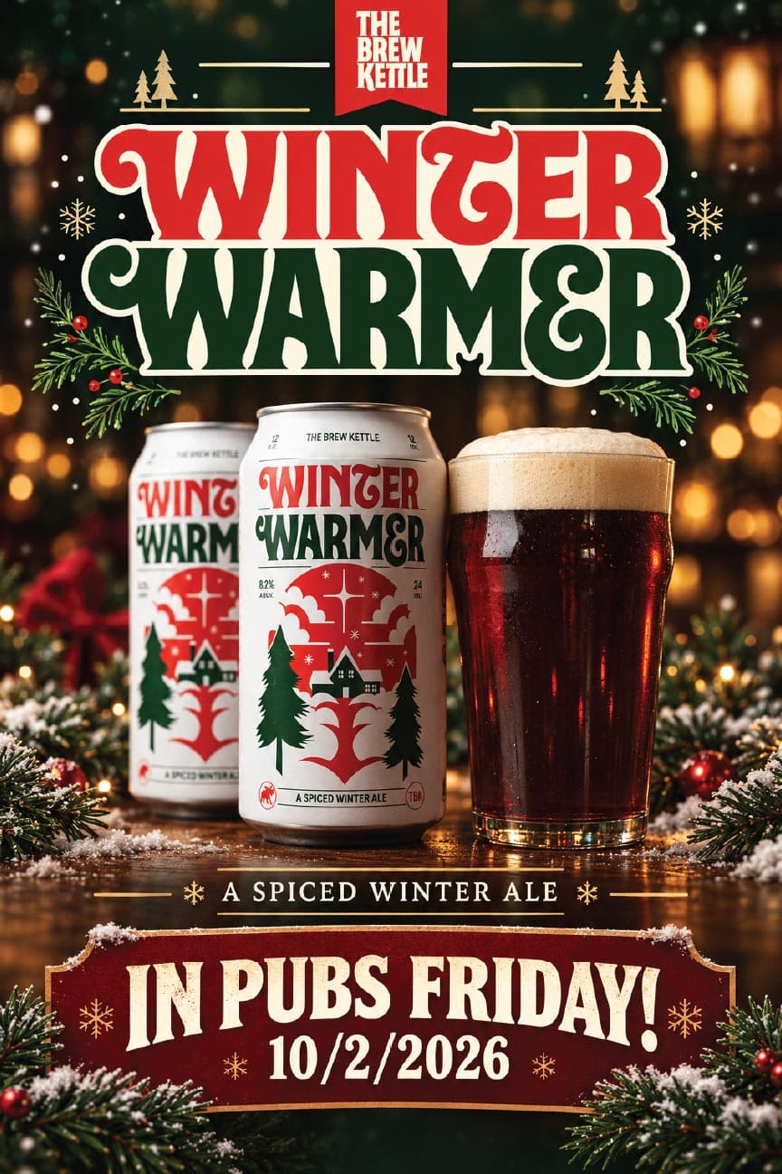 Winter ale promotion with festive design