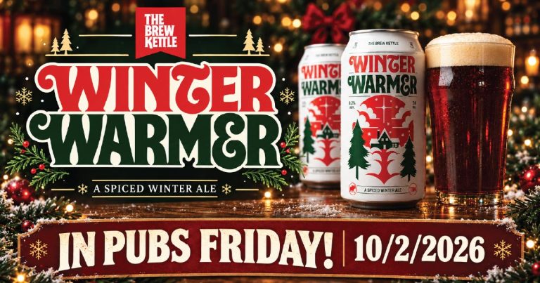 Winter ale promotion with festive design